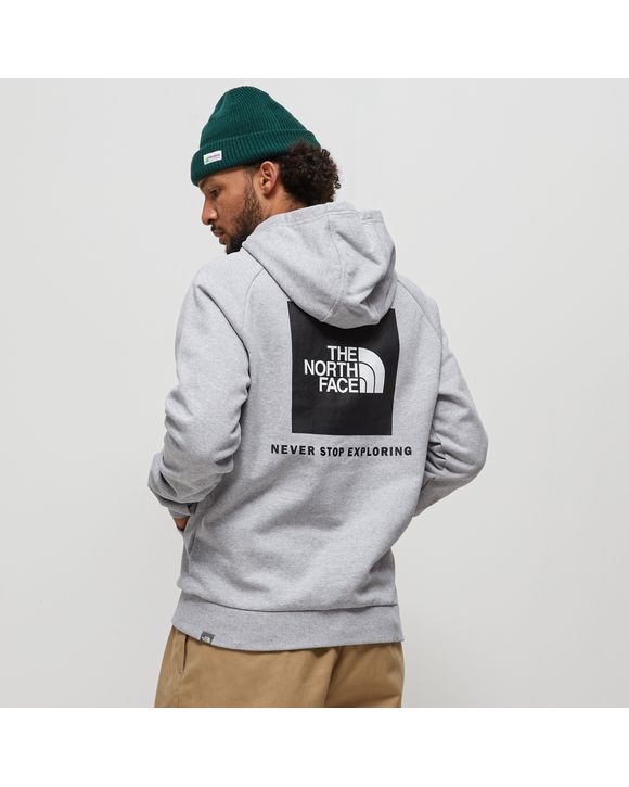 The north face raglan redbox hoodie grey new arrivals