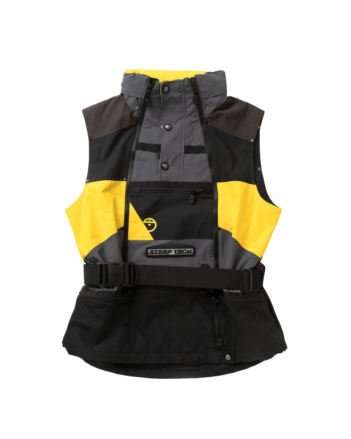 THE NORTH offers FACE MEN STEEP TECH APOGEE WATERPROOF HOOD SKI VEST Yellow/Black M