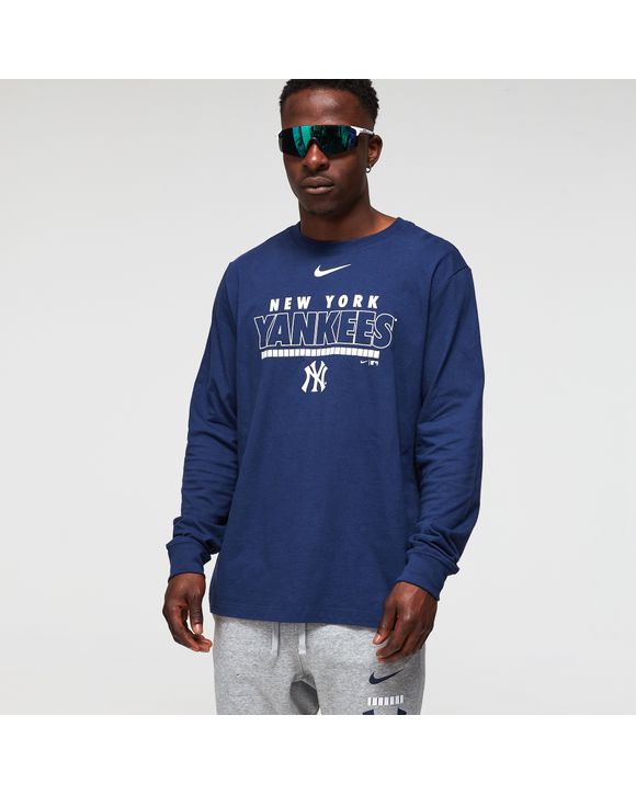 Nike New York Yankees - Color Bar Long Sleeve Tee Blue - Midnight Navy