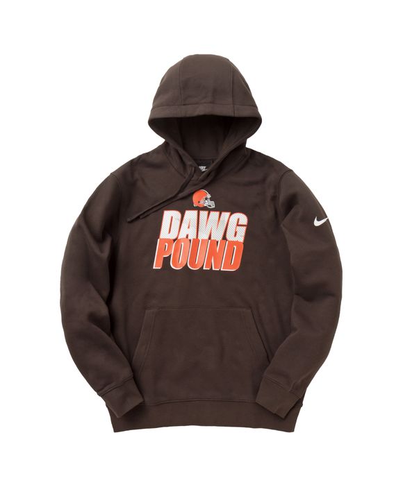 Nike Cleveland Browns Local Clun Fleece Hoodie Brown Seal Brown