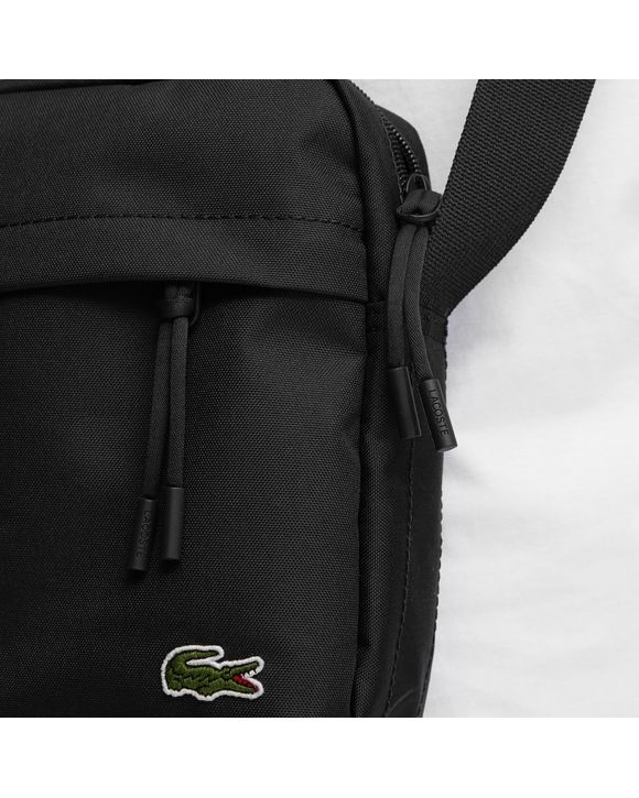 Lacoste Men's Logo Vertical Camera Bag, Black, One Size