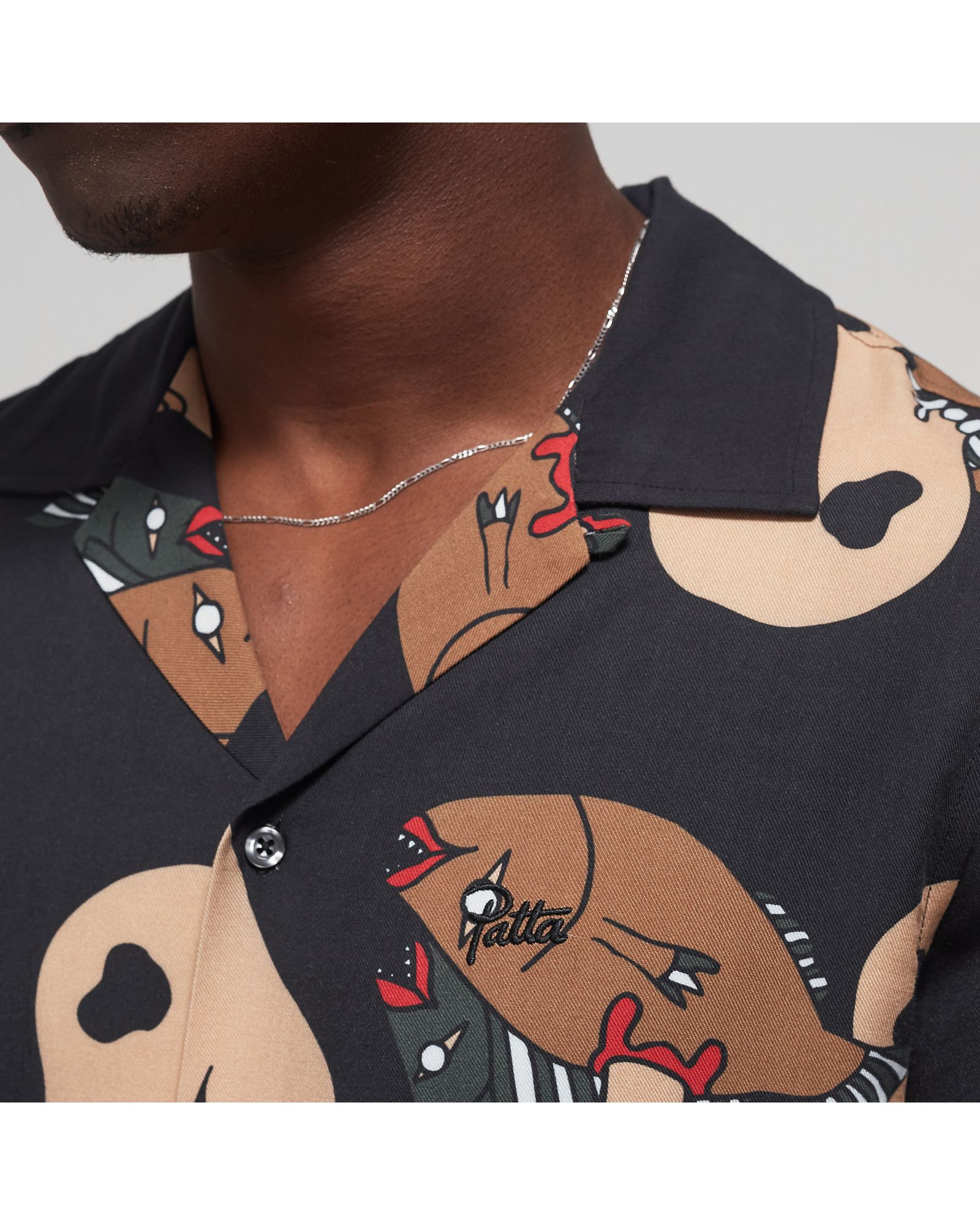 FISH FEET SHORTSLEEVE RAYON SHIRT