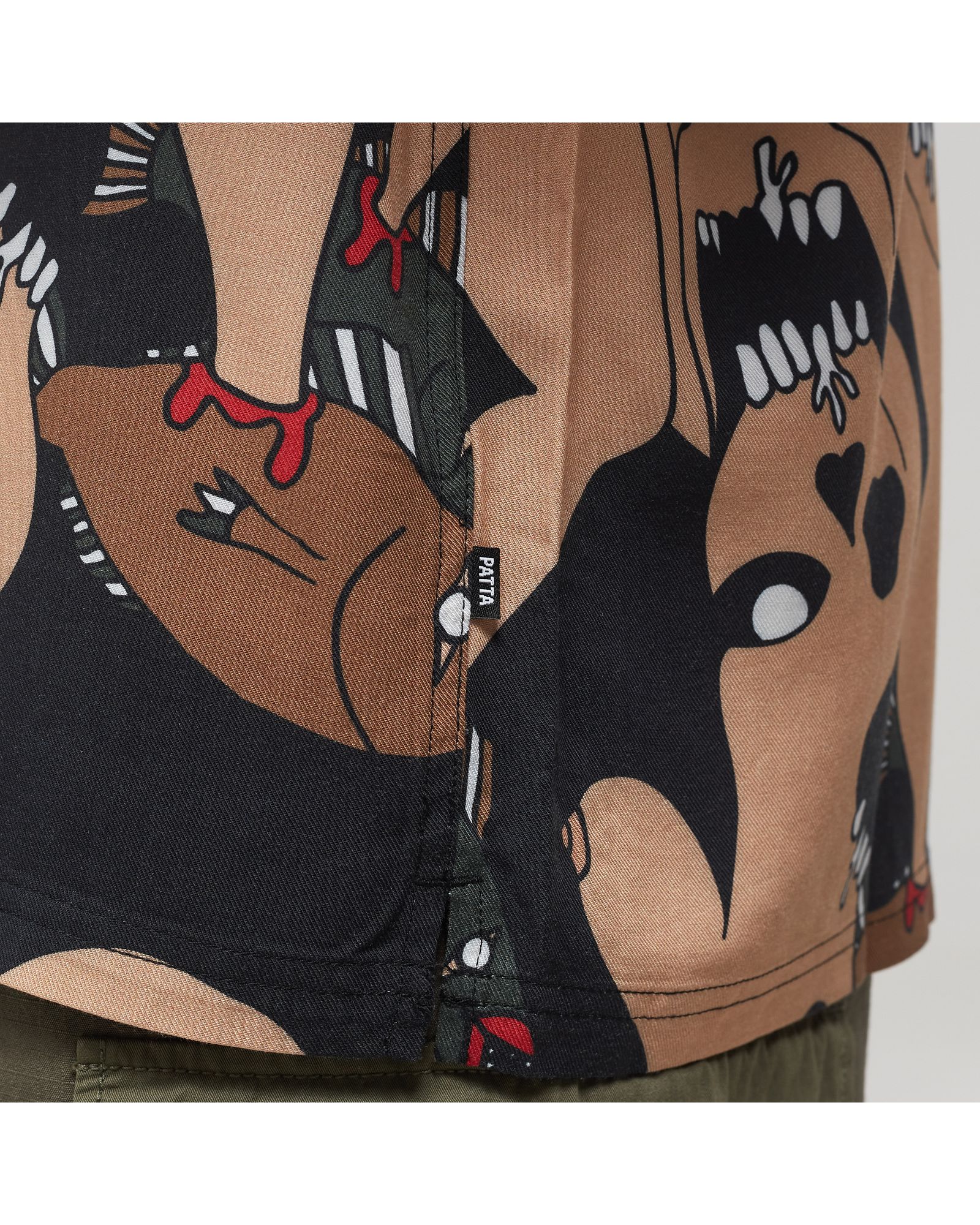 FISH FEET SHORTSLEEVE RAYON SHIRT