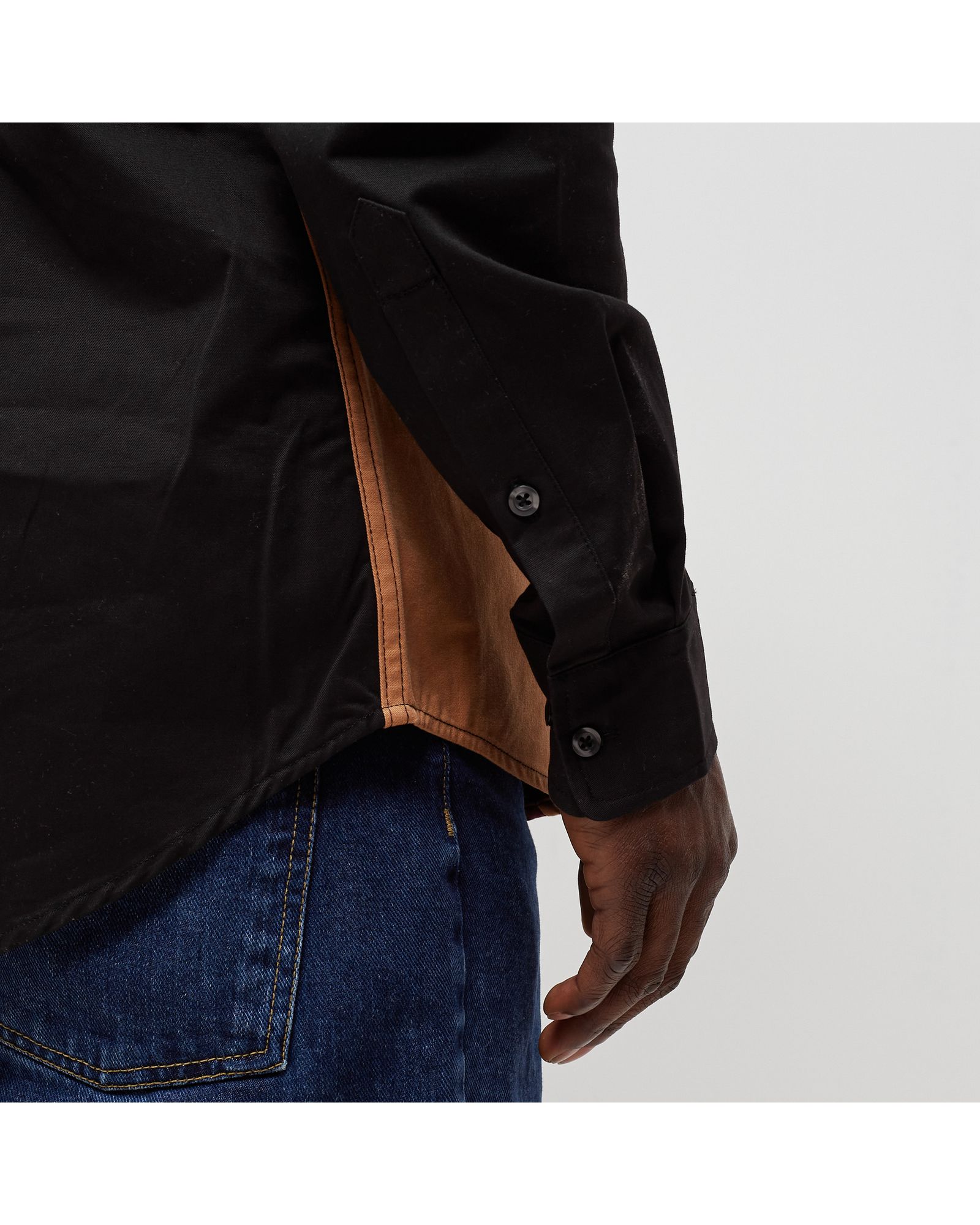 PANELLED RELAXED BUTTON DOWN SHIRT