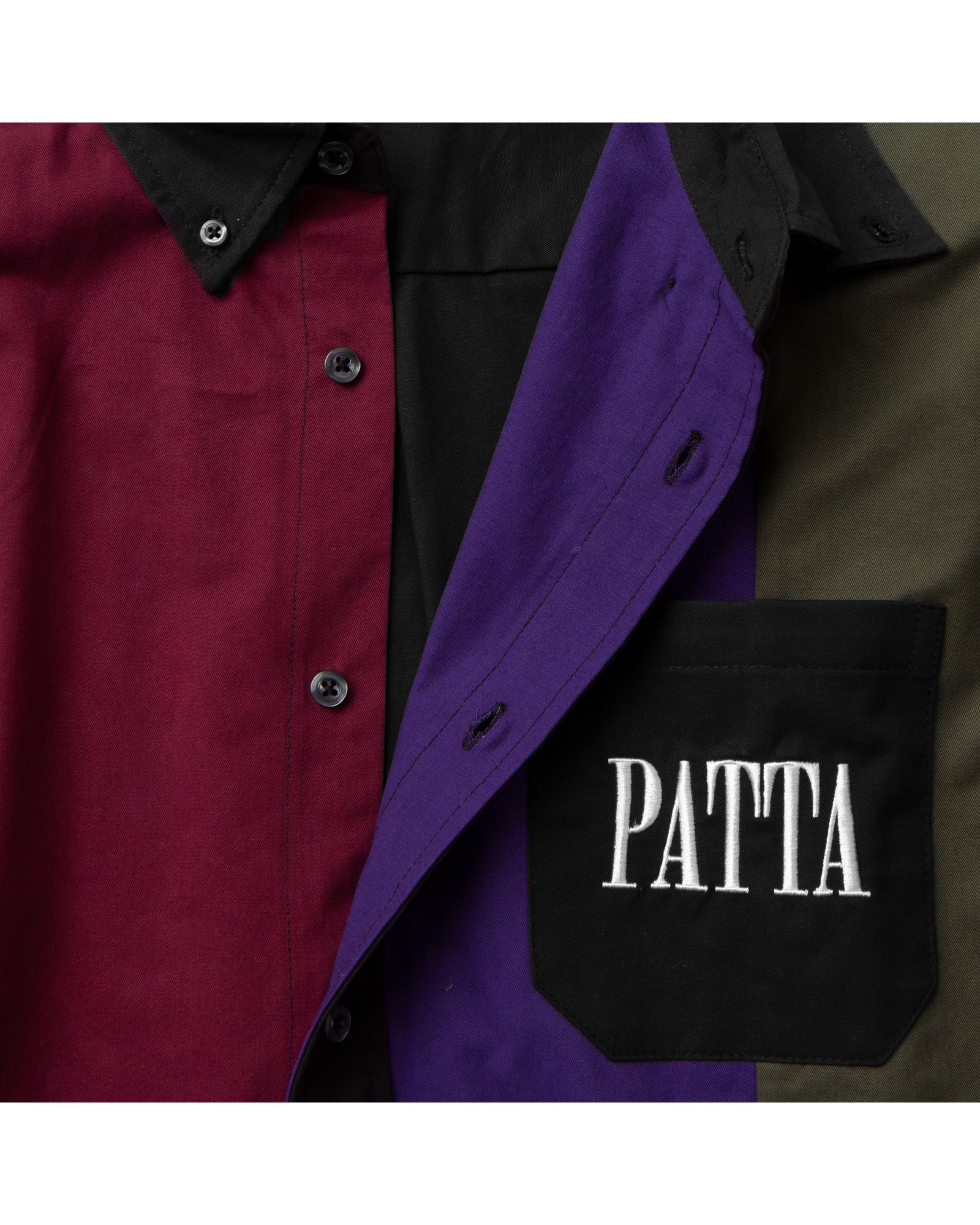 PANELLED RELAXED BUTTON DOWN SHIRT