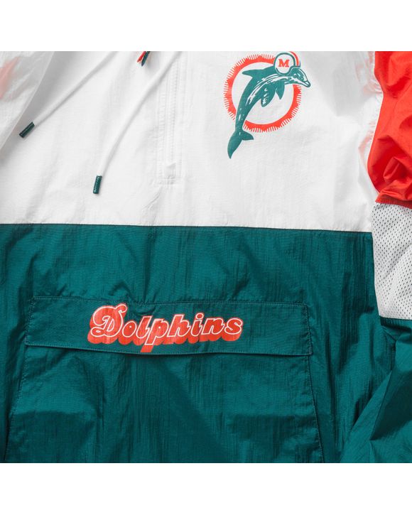 Mitchell & Ness MIAMI DOLPHINS - D. MARINO - SURPRISE WIN WINDBREAKER Green  - dark teal