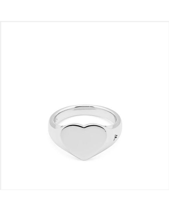 Tom Wood Mini Heart Ring Grey - 925 Sterling Silver