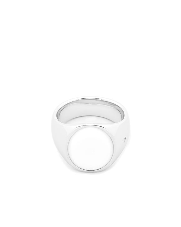 Oval White Agate Ring