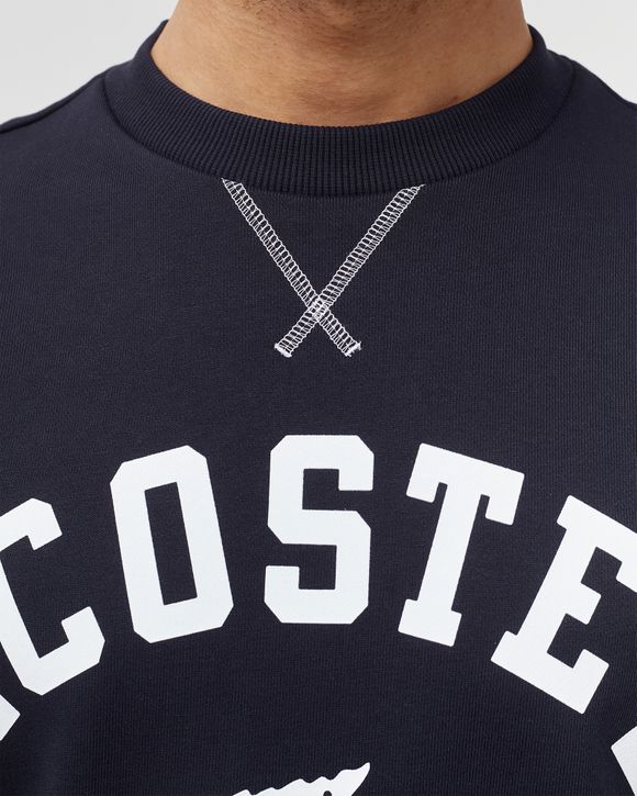 Crew Neck Lacoste 27 Print Fleece Sweatshirt