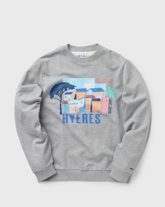 Crew Neck Landscape Print Fleece Sweatshirt
