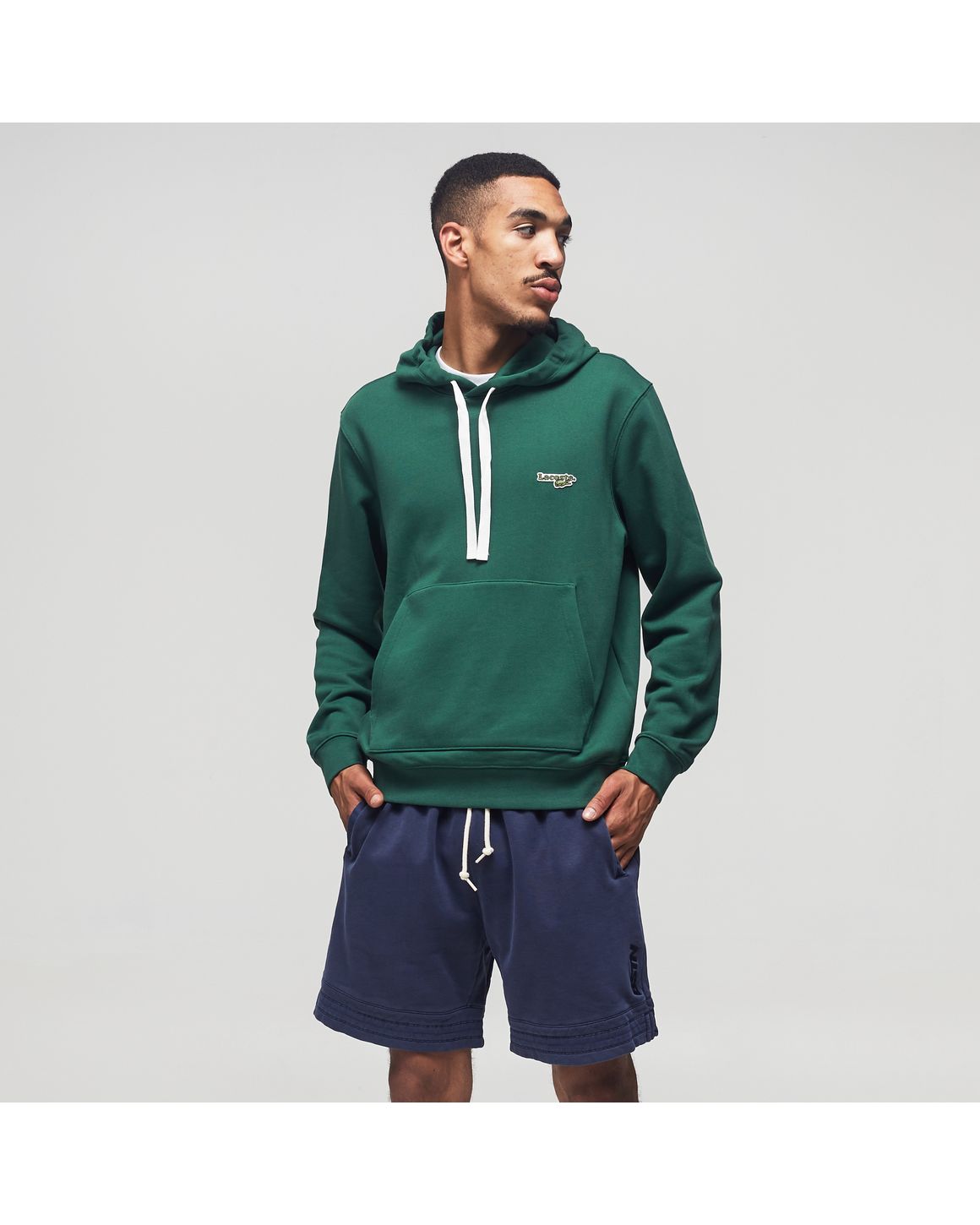 Lacoste SCRIPT LOGO HOODIE Green BSTN Store
