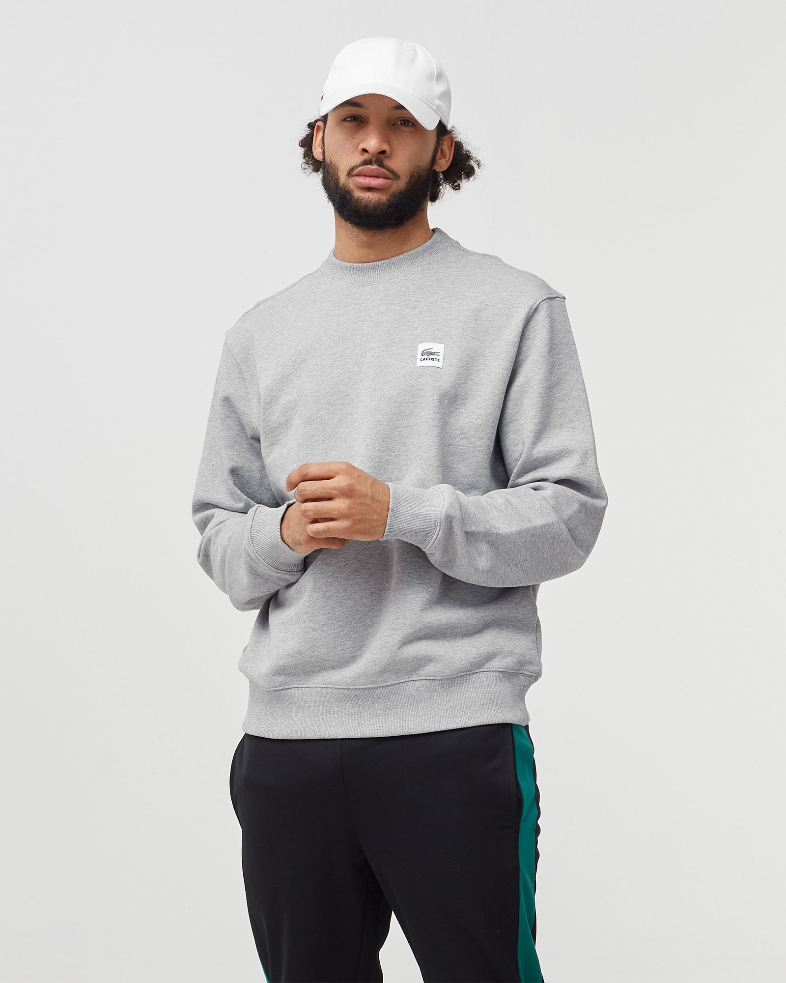Lacoste LIVE Patch Cotton Fleece Sweatshirt