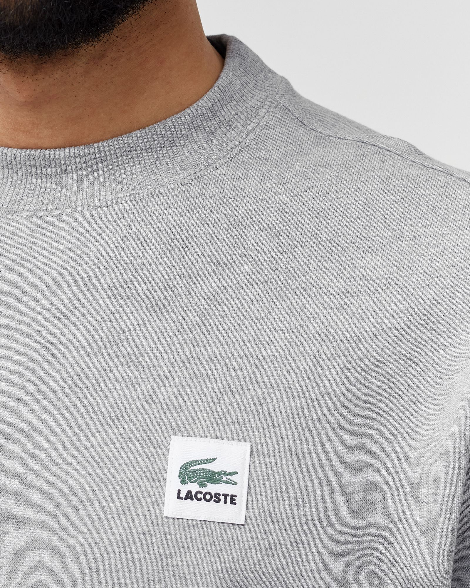 Lacoste LIVE Patch Cotton Fleece Sweatshirt