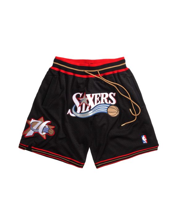 76ers Sixers Vintage Just Don Large Mesh Embroidered Basketball Pants Shorts