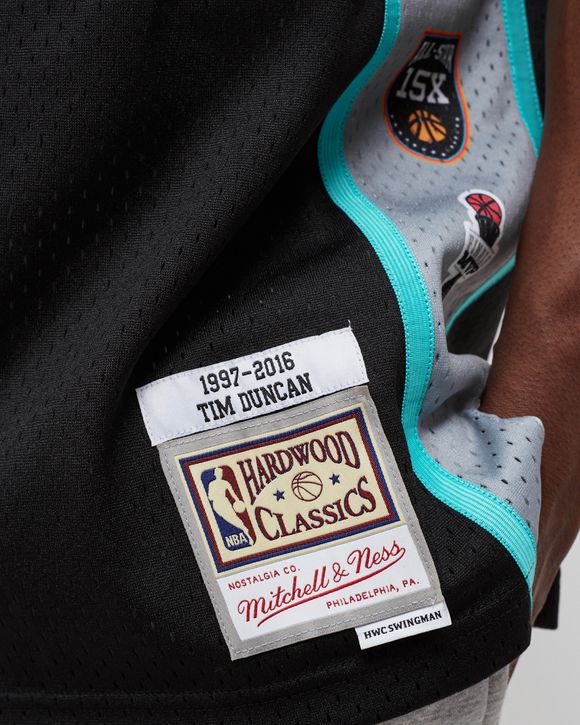 Youth Mitchell & Ness Tim Duncan Black San Antonio Spurs Swingman Throwback  Jersey