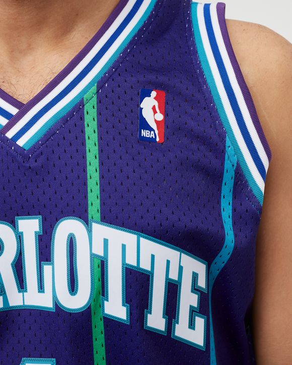  Mitchell & Ness Charlotte Hornets Muggsy Bogues 1992 Road  Swingman Jersey (Small) : Sports & Outdoors