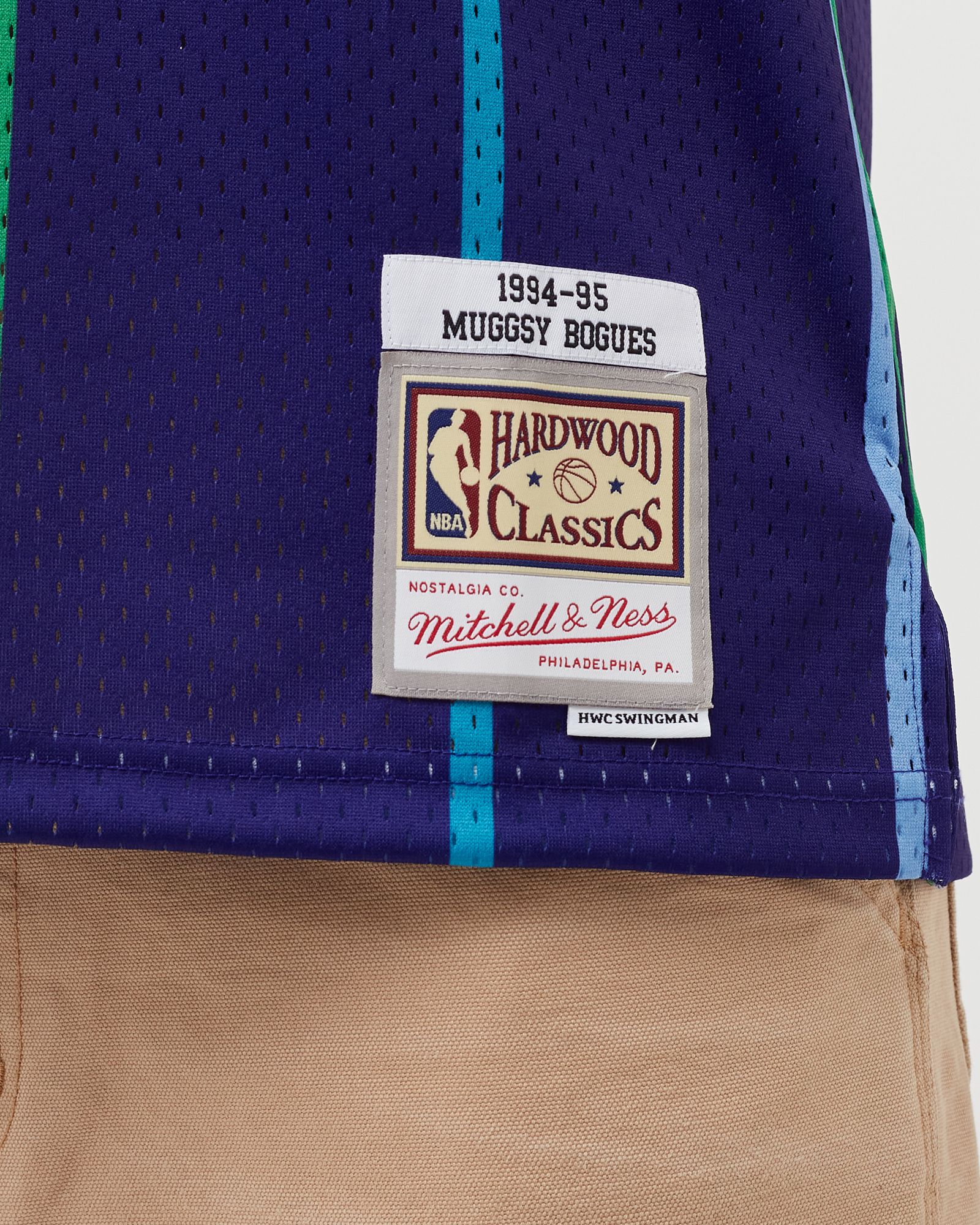 NBA Swingman Jersey Charlotte Hornets Alternate 1994-95 Muggsy Bogues #1