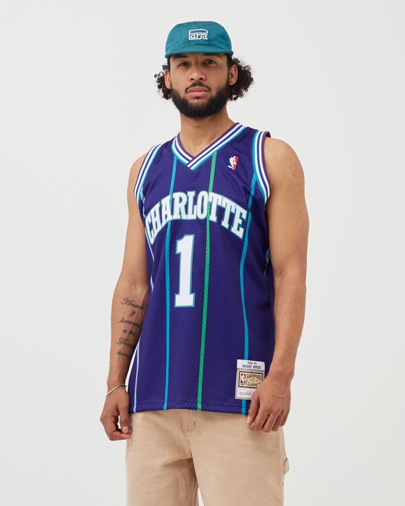 Mitchell & Ness Muggsy Bogues Charlotte Hornets #1 NBA Men's HWC Swingman  Jersey