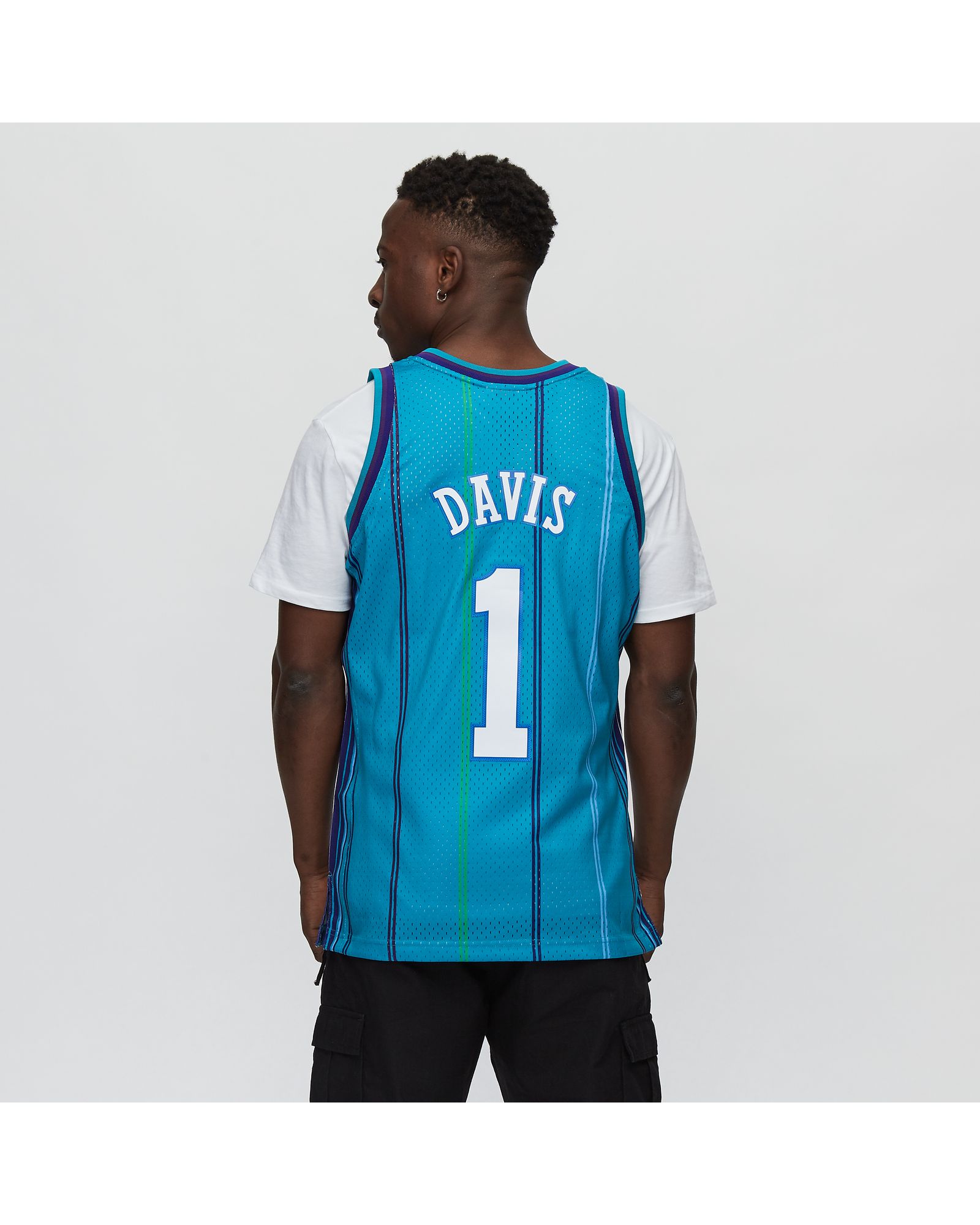 NBA Swingman Jersey Charlotte Hornets Road 1999-00 Baron Davis #1