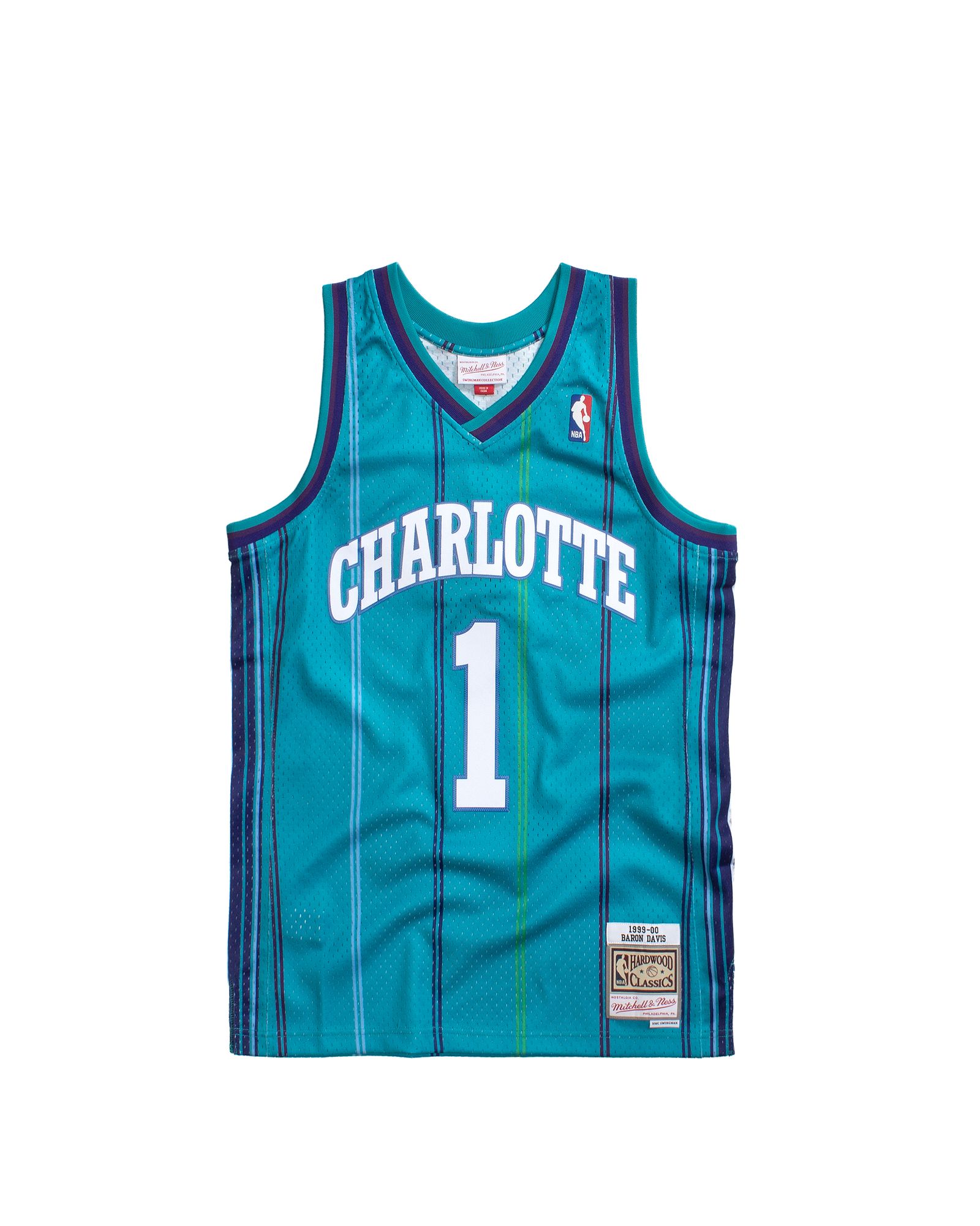 NBA Swingman Jersey Charlotte Hornets Road 1999-00 Baron Davis #1
