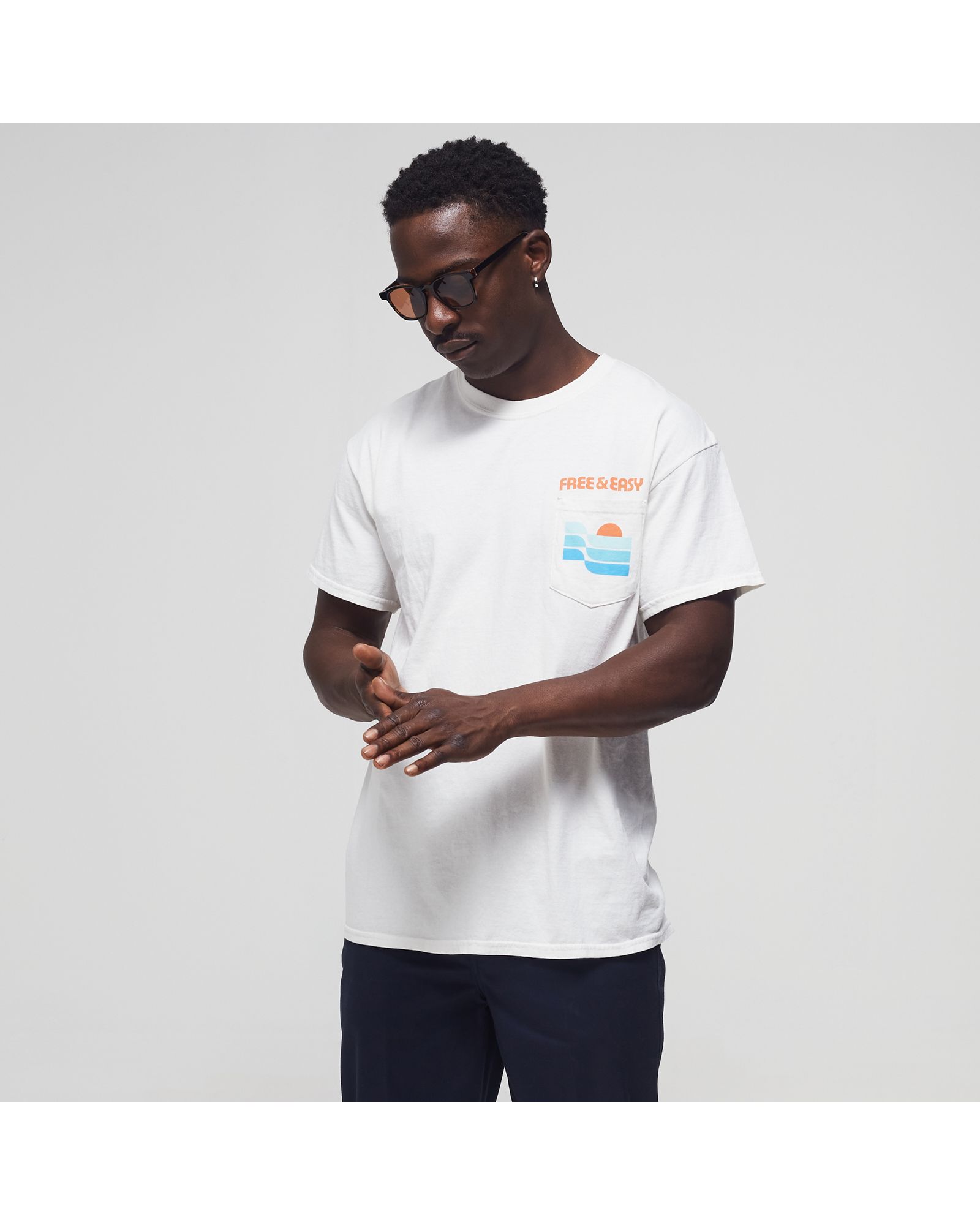 Sunset Waves Pocket Tee