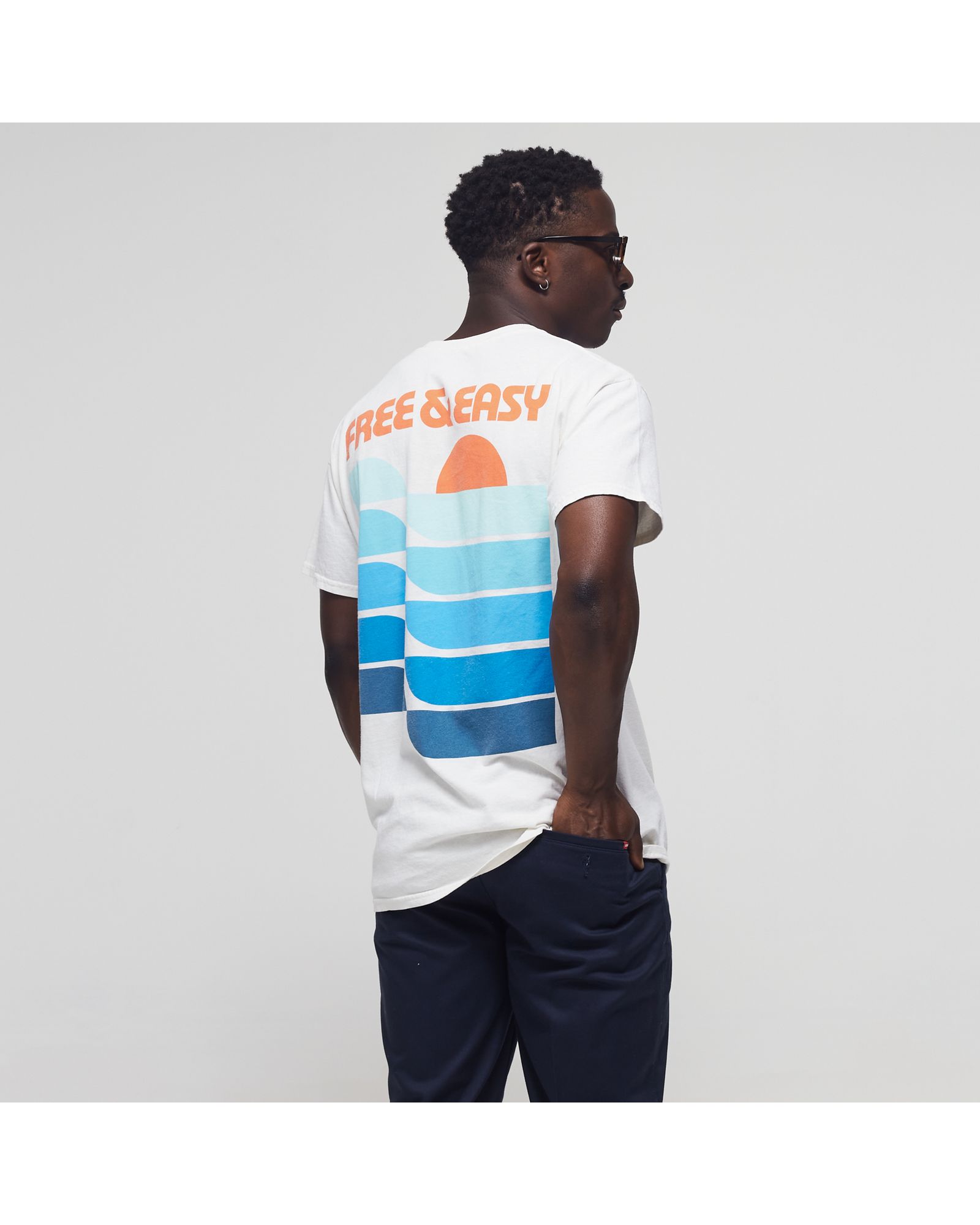 Sunset Waves Pocket Tee
