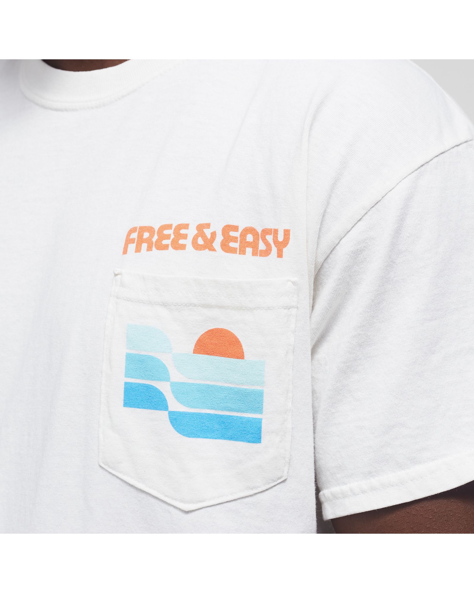 Sunset Waves Pocket Tee