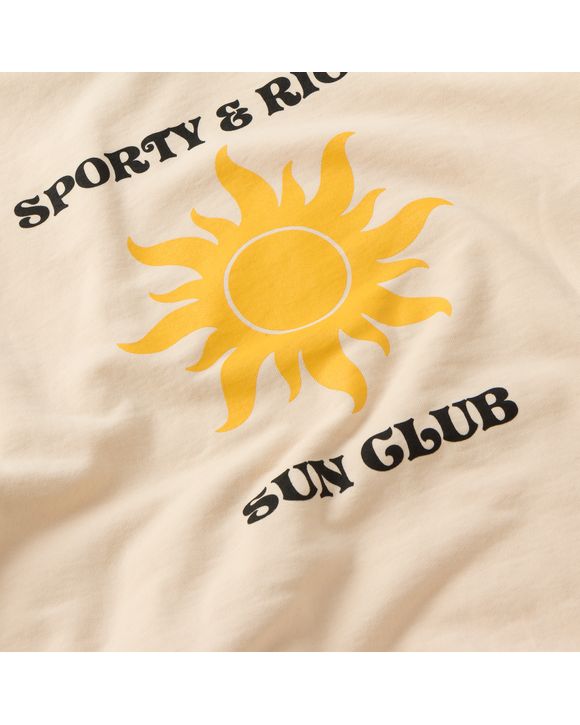 Sporty & Rich S&R Sun Club Hoodie Multi - Cream/Black Print