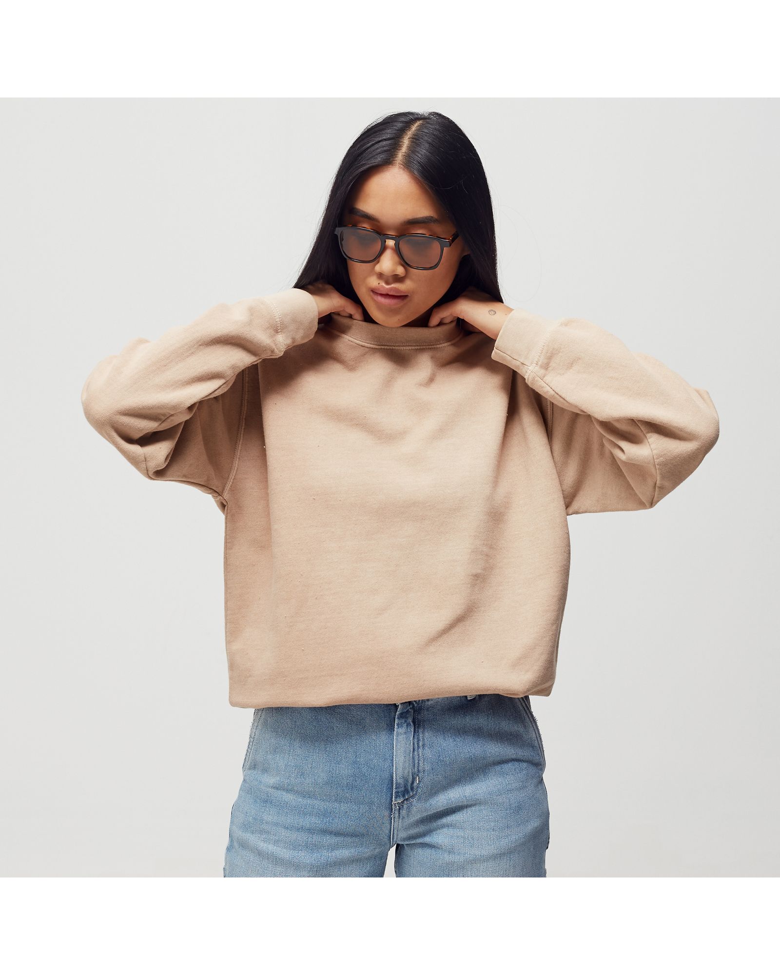 Dark Sand Washed Sweater