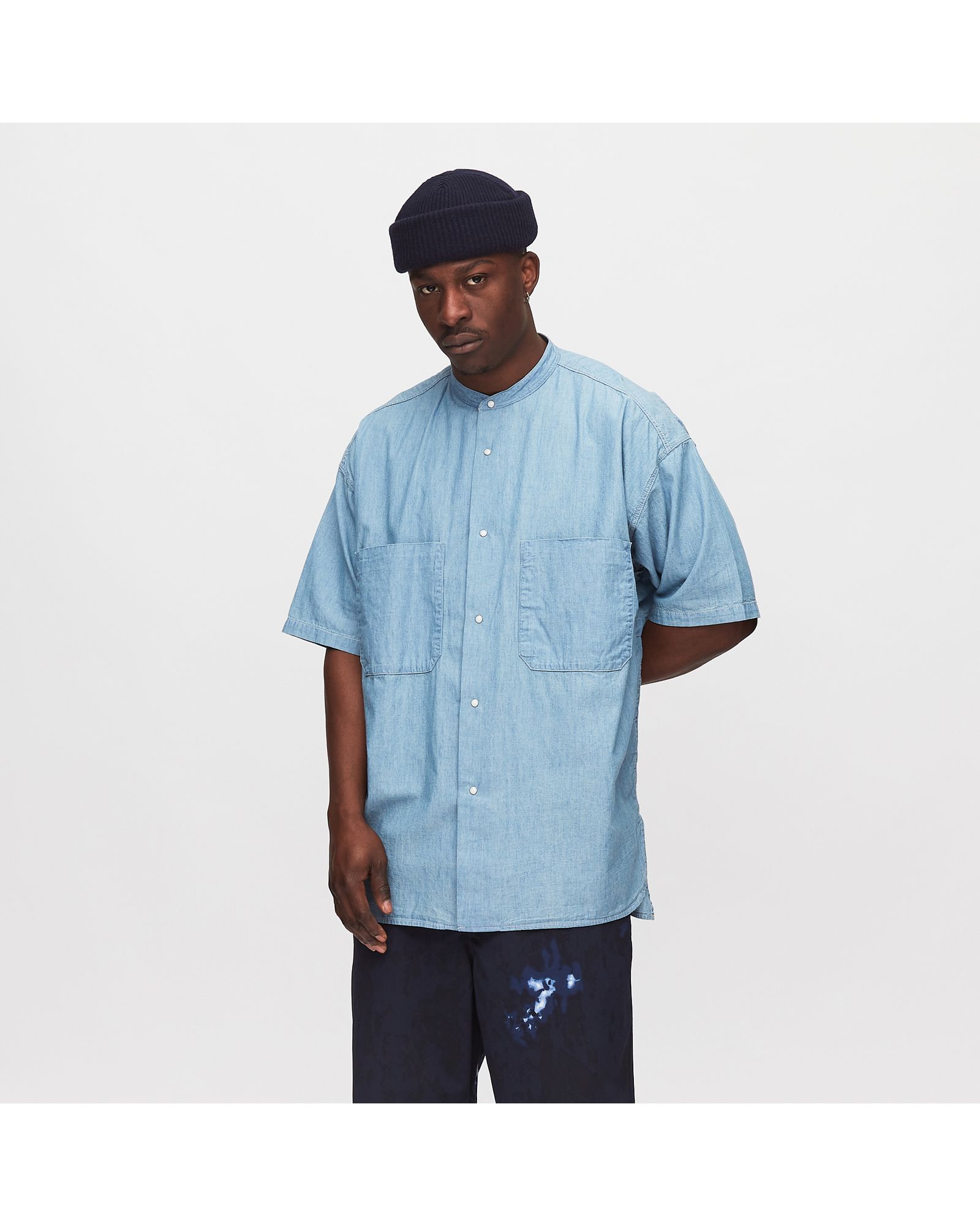 Band Collar Wind Shirt