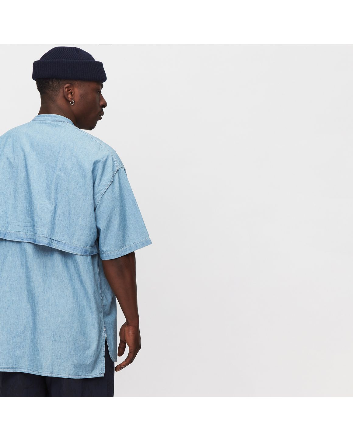 NANAMICA Band Collar Wind Shirt Blue | BSTN Store