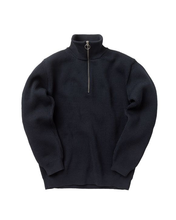 NANAMICA Half Zip Sweater Blue - dark navy