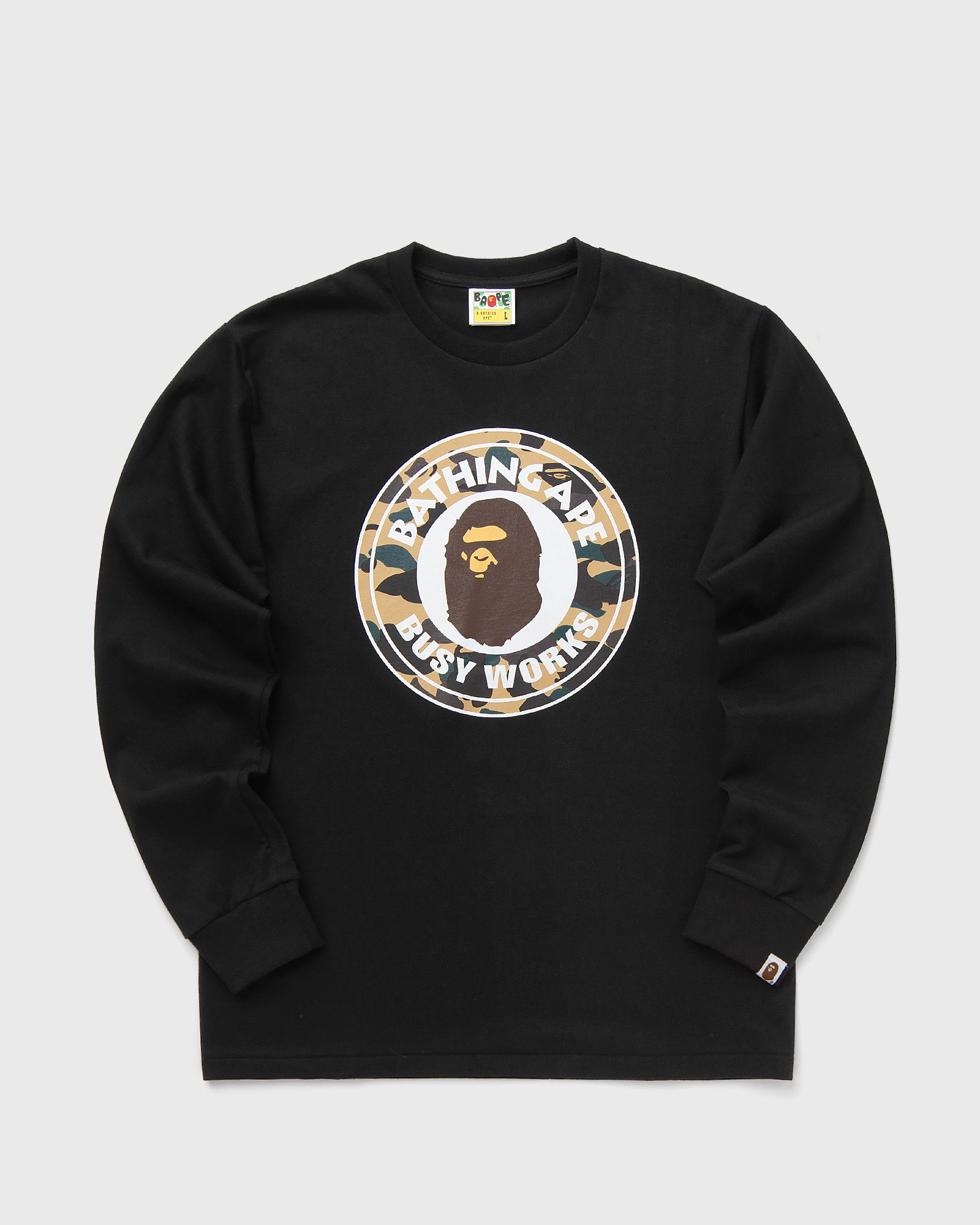 A Bathing Ape 1ST CAMO BUSY WORKS LS TEE, black