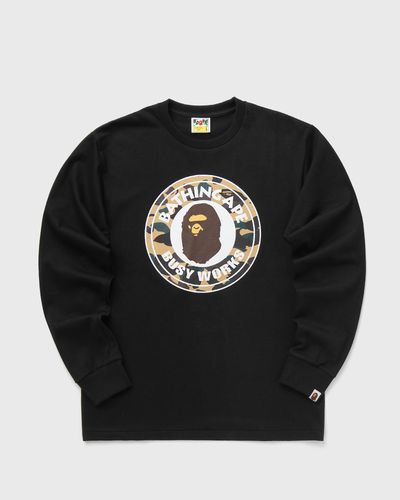 A Bathing Ape 1ST CAMO BUSY WORKS LS TEE, black