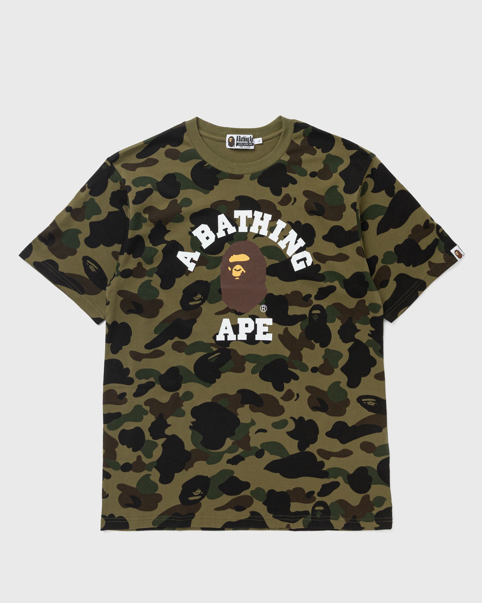 A Bathing Ape 1ST CAMO COLLEGE TEE, green