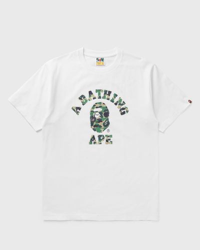 A Bathing Ape ABC CAMO COLLEGE TEE, white