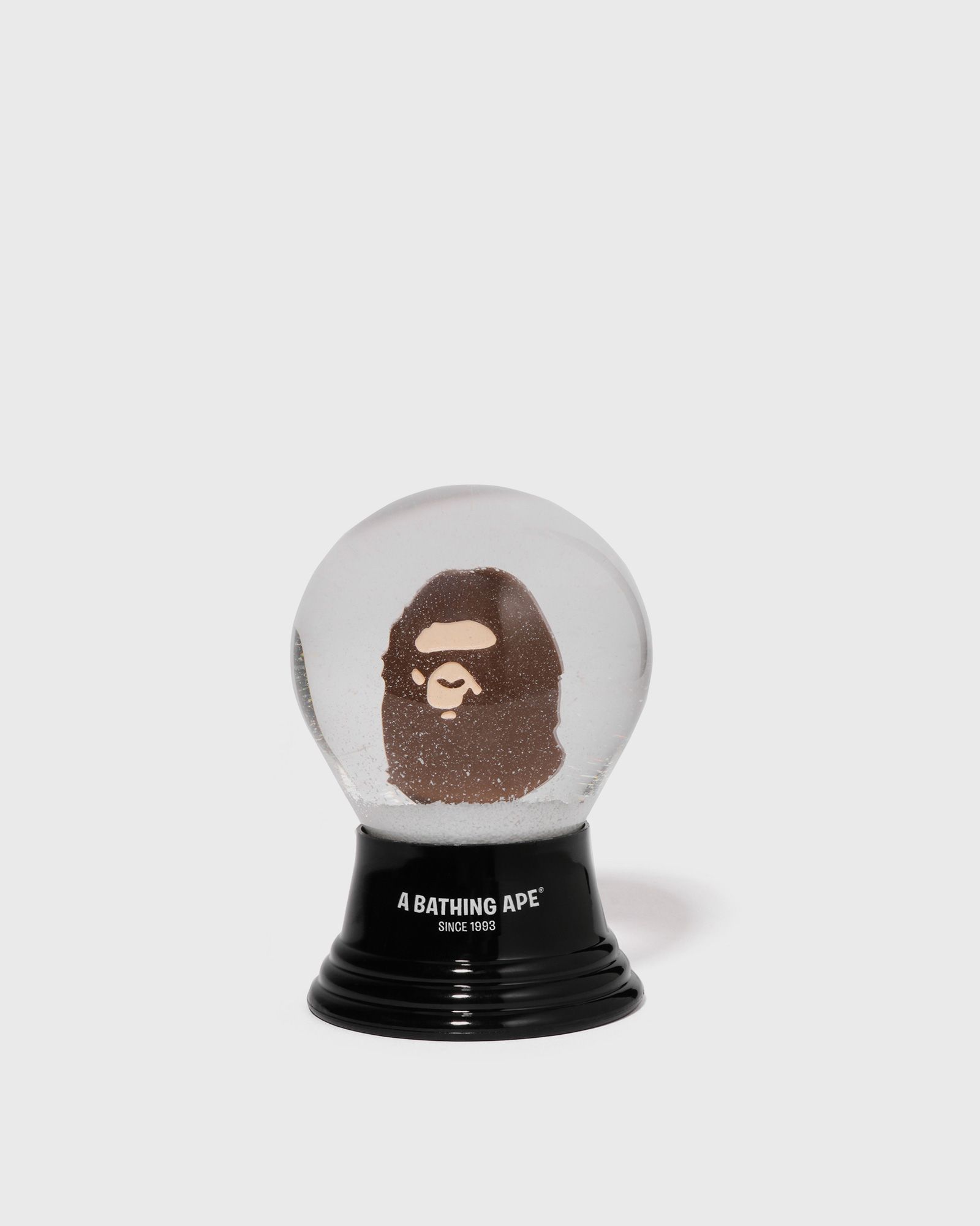 A Bathing Ape APE HEAD SNOW GLOBE, brown