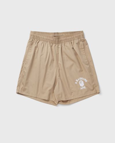 A Bathing Ape COLLEGE BEACH RELAXED FIT SHORTS, brown