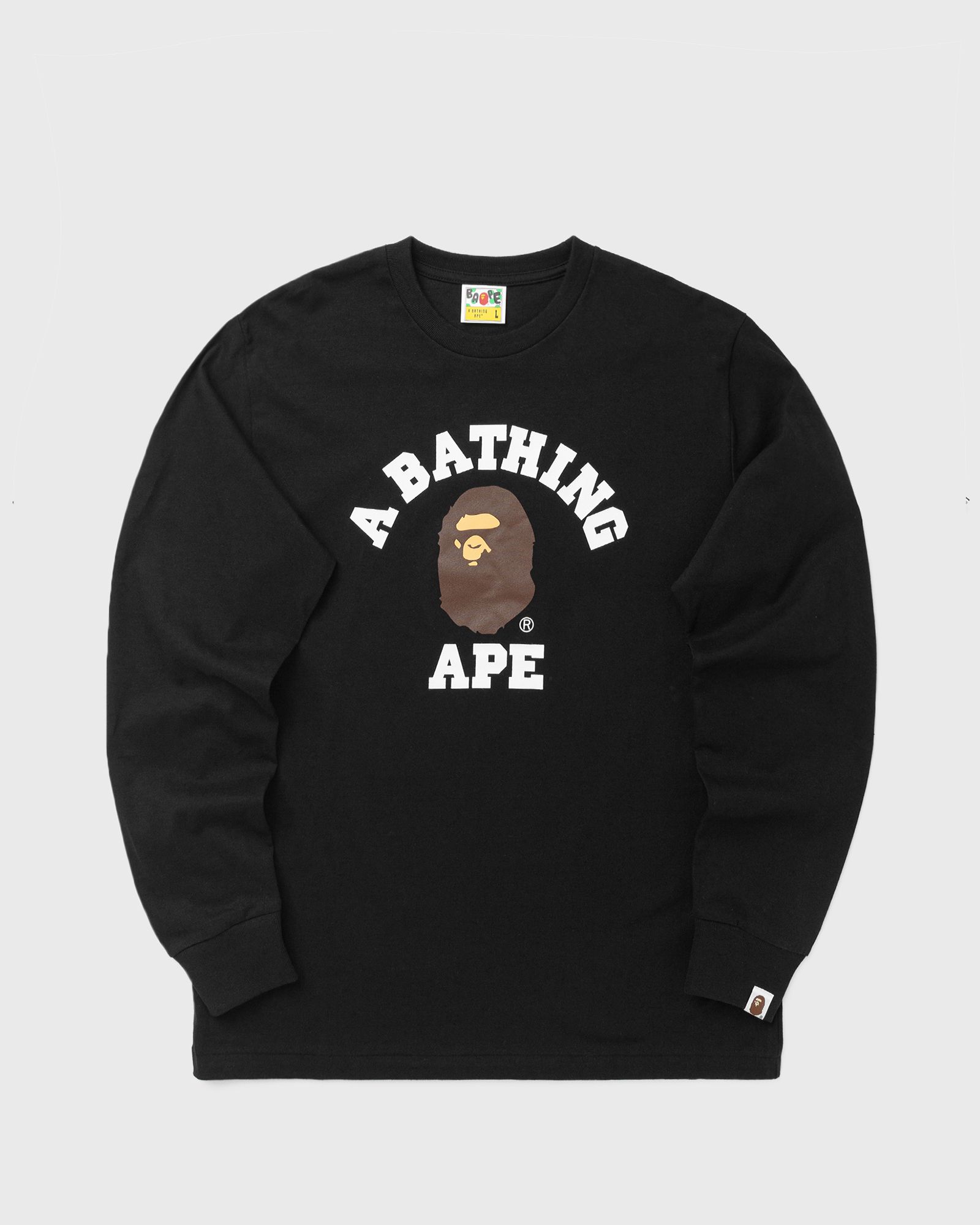 A Bathing Ape COLLEGE LS TEE, black