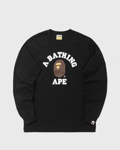 A Bathing Ape COLLEGE LS TEE, black