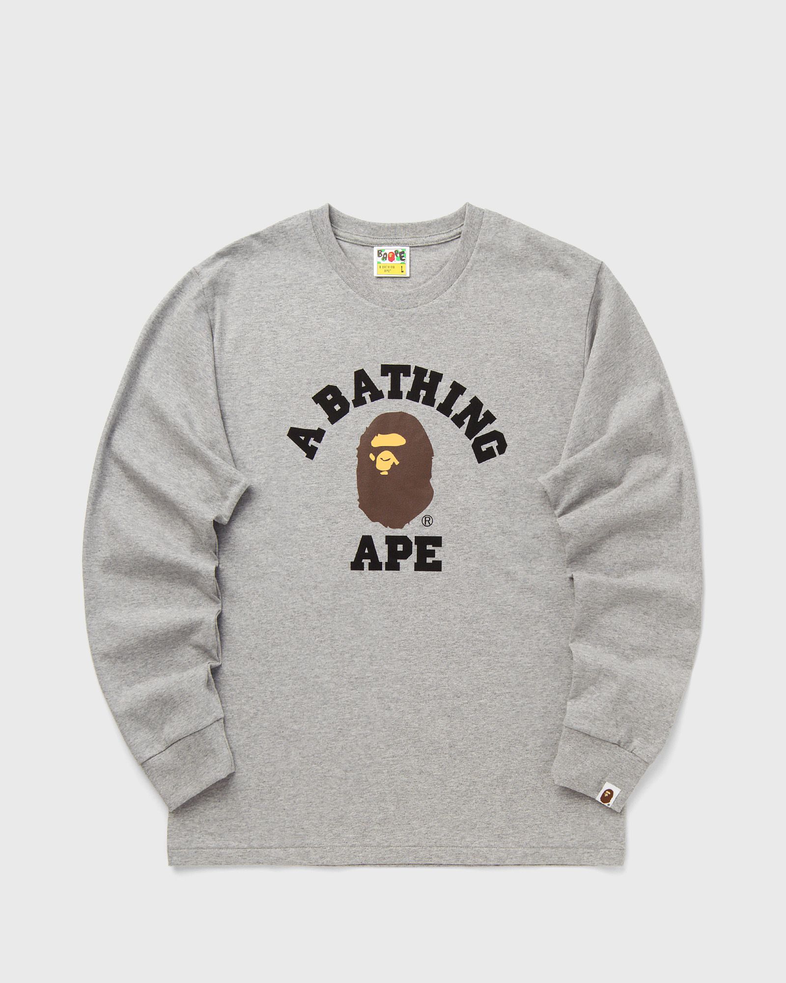 A Bathing Ape COLLEGE LS TEE, grey