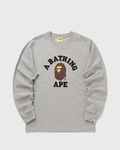 A Bathing Ape COLLEGE LS TEE, grey