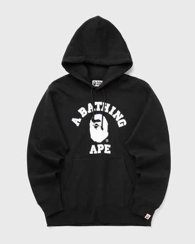 A Bathing Ape COLLEGE PULLOVER HOODIE, black