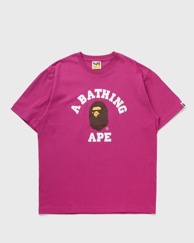 A Bathing Ape COLLEGE TEE, pink