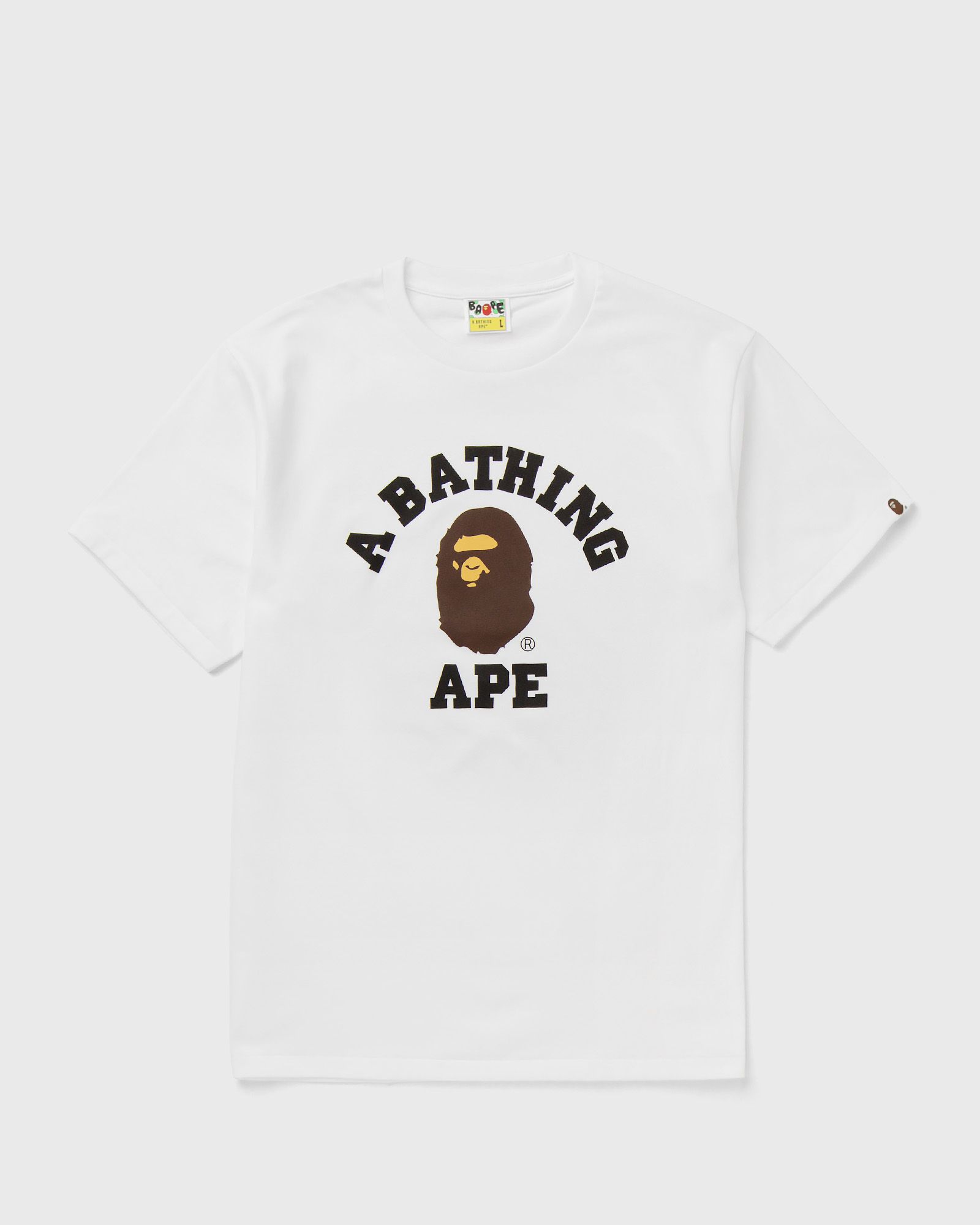 A Bathing Ape COLLEGE TEE, white