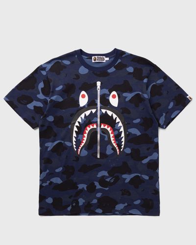 A Bathing Ape COLOR CAMO SHARK TEE, blue