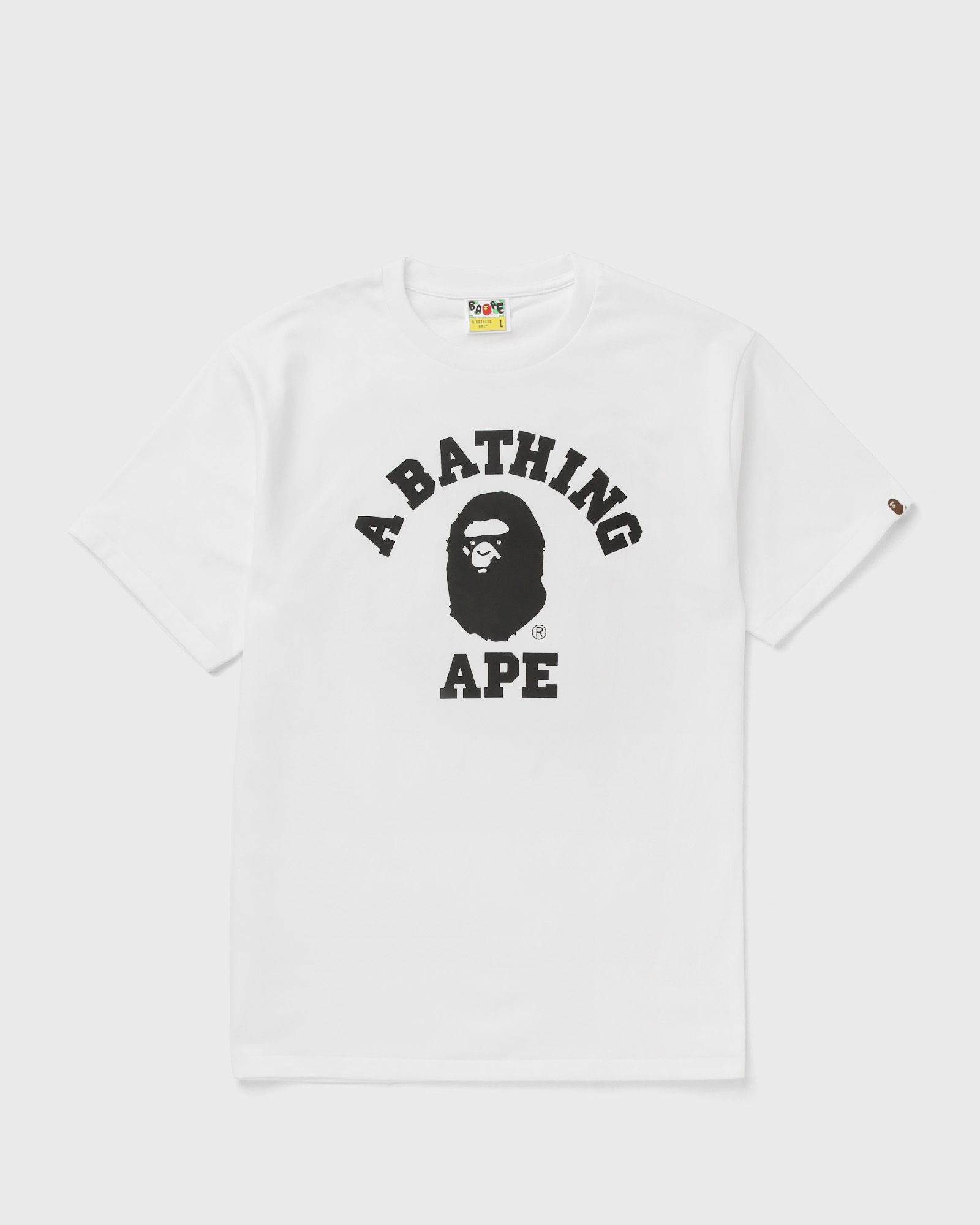 A Bathing Ape CRYSTAL STONE EYE COLLEGE TEE, white