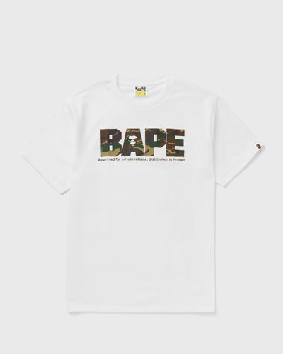 A Bathing Ape GLITCH WOODLAND CAMO ARMY BAPE TEE, white