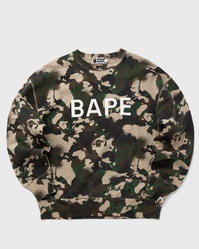 A Bathing Ape MAP CAMO CREWNECK RELAXED FIT SWEATSHIRT, multi