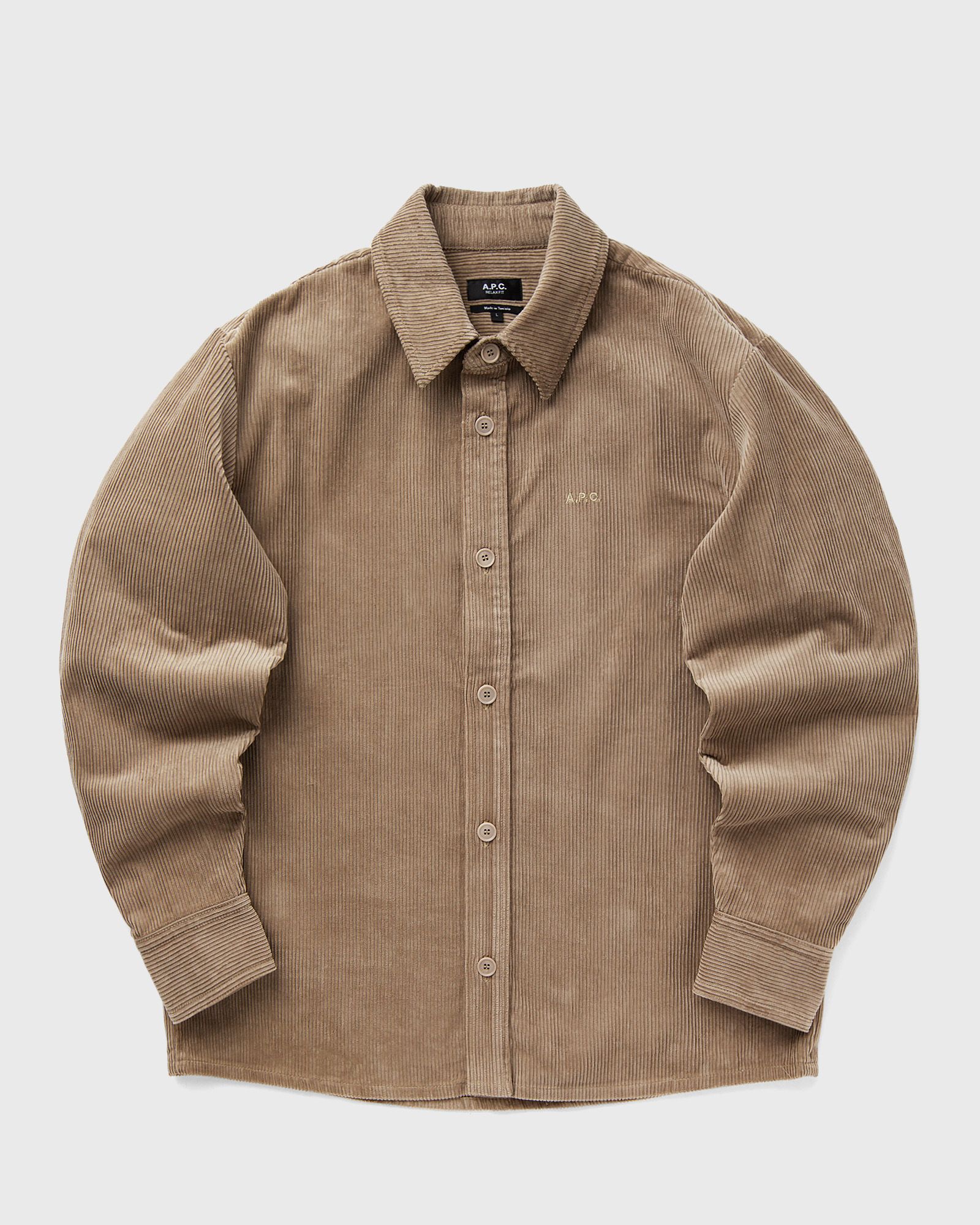 A.P.C. BOBBY LOGO OVERSHIRT, beige
